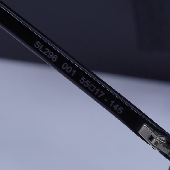 Saint Laurent SL296 001 Rectangle Eyeglasses 55mm - Black - Picture 5 of 10